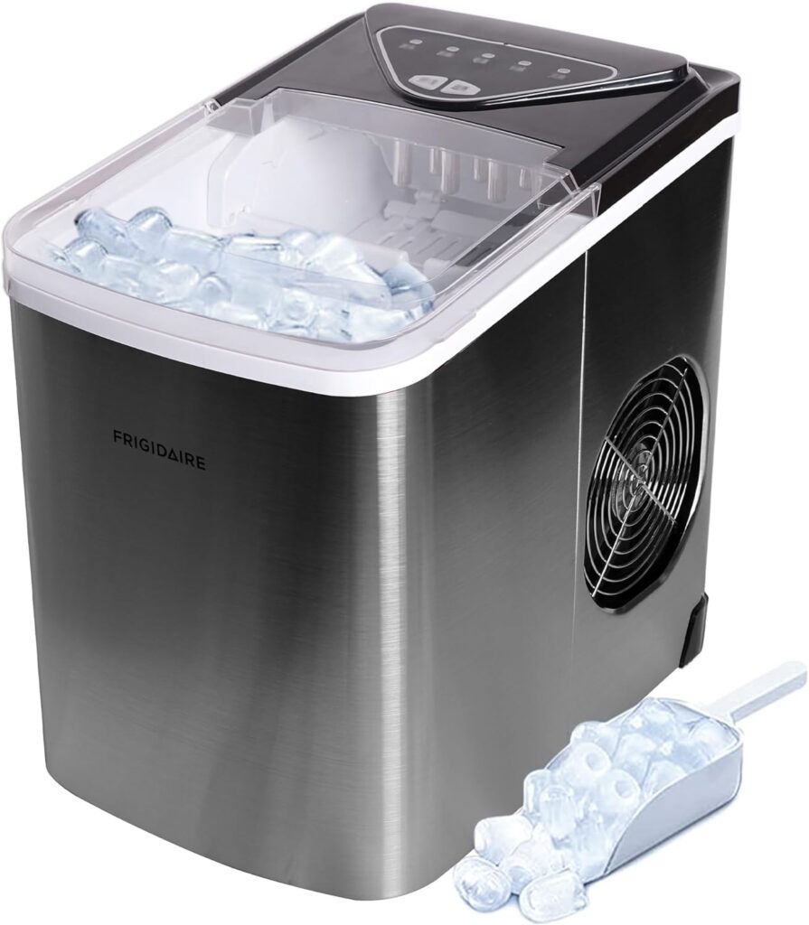 Frigidaire EFIC123-SS Counter Top Maker, Produces 26 pounds Ice per Day, Stainless Steel, Stainless